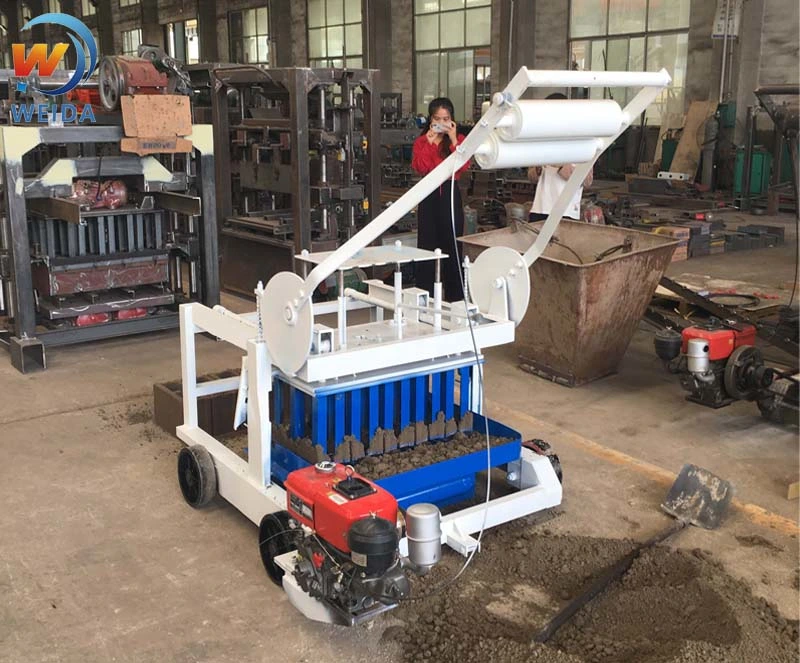 Brick Mould of Diesel Concrete Brick Forming Machinery in Philippines Mobile Manual Hollow Cement Block Making Moulding Machine