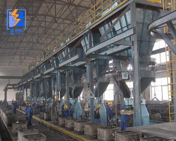 Foundry Green Sand Moulding Line Automatic Flaskless Molding Machine