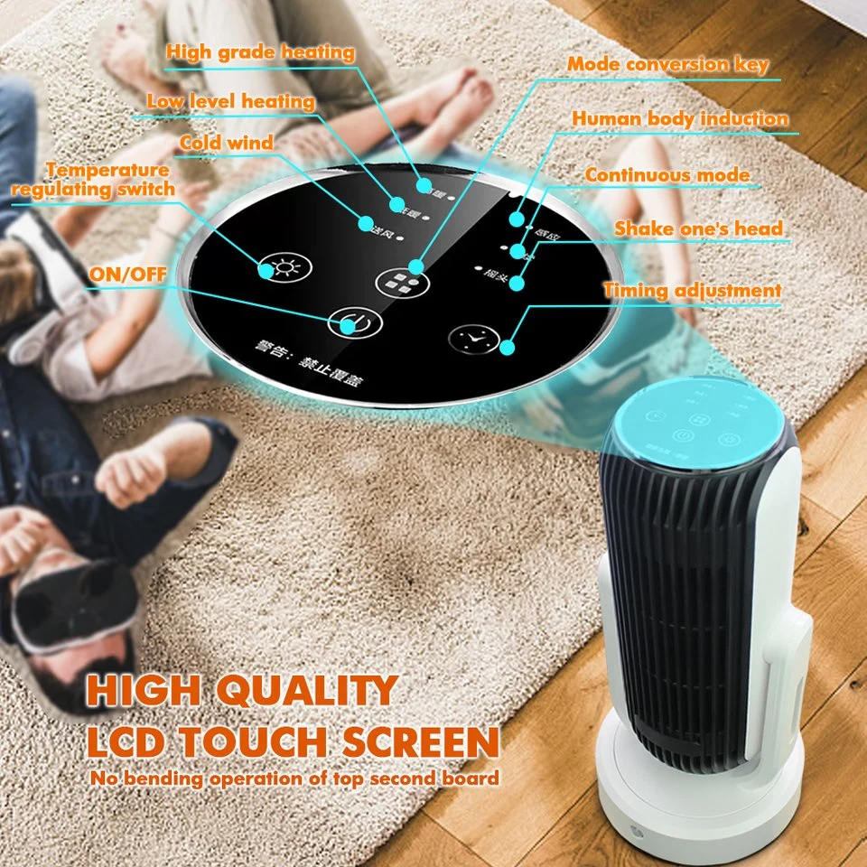 Desktop Space Heater Electrical Fireplace Mini Room Electric Fan Heating