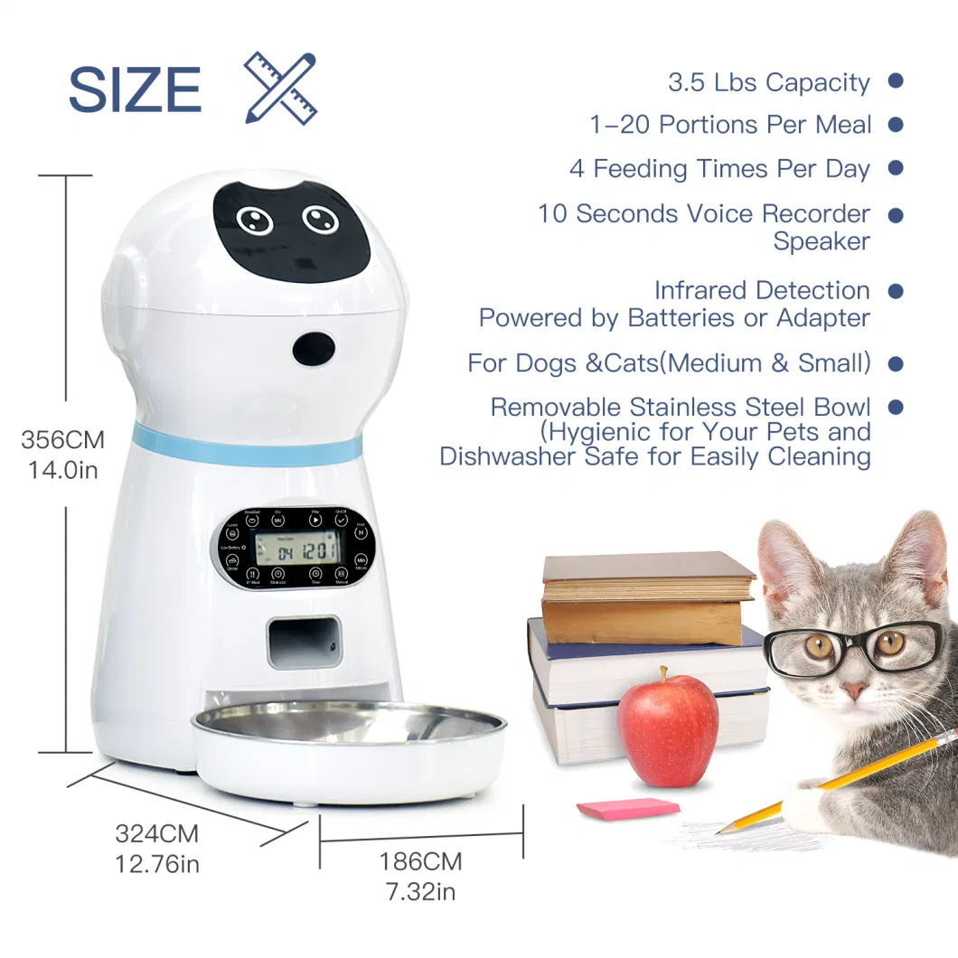 New Inventions Smart Pet Products Dog Cat Feeder Automatic with Voice Recorder