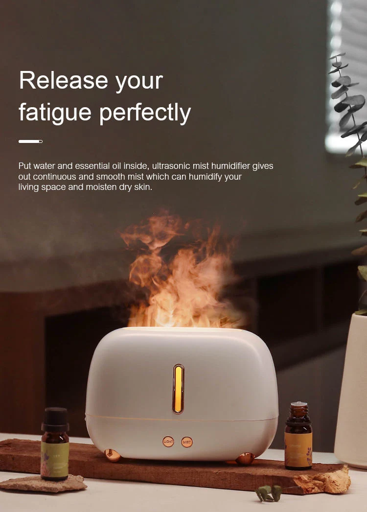 Room Diffuser Air Humidifier Diffuser Simulation Essential Oil Aroma Flame Diffusers for Home Desktop