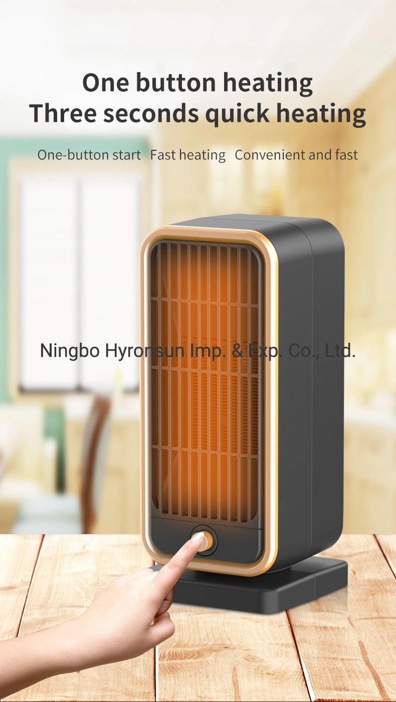 Desktop Space 500W Glass Panel Smart Mini Heater Portable Electric Room Tower Heater