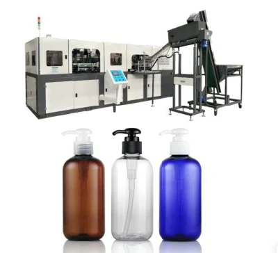  Semi automático botella de plástico aceite champú detergente bebida gaseosa jugo Agua potable bebidas soplantes máquina de soplado estirado de mascotas moldeo por soplado Ventilador