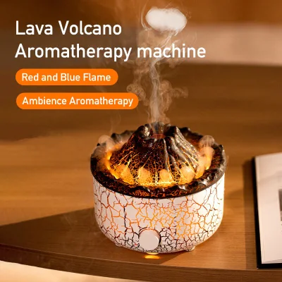 Nuevo diseño Flama volcánica Lavava Aroma Diffuser OEM Personalización al por mayor Difusor de aromaterapia de sobremesa con luz nocturna