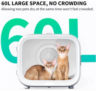 Ultra silencioso de gran capacidad Control inteligente de temperatura Cabello automático para mascotas Caja de secadora