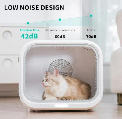 Ultra silencioso de gran capacidad Control inteligente de temperatura Cabello automático para mascotas Caja de secadora
