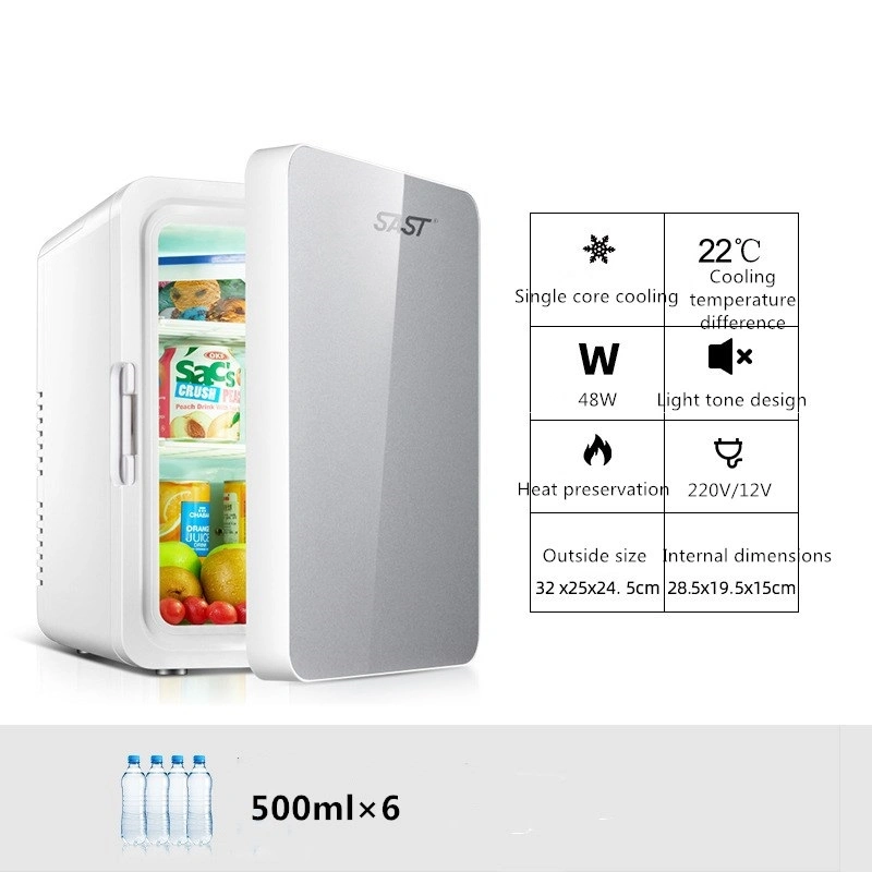 Dual Mini Refrigerator Home/Car Single Door Refrigerators Freezer Cooling Heating Box Fridge Car Small Refrigerator