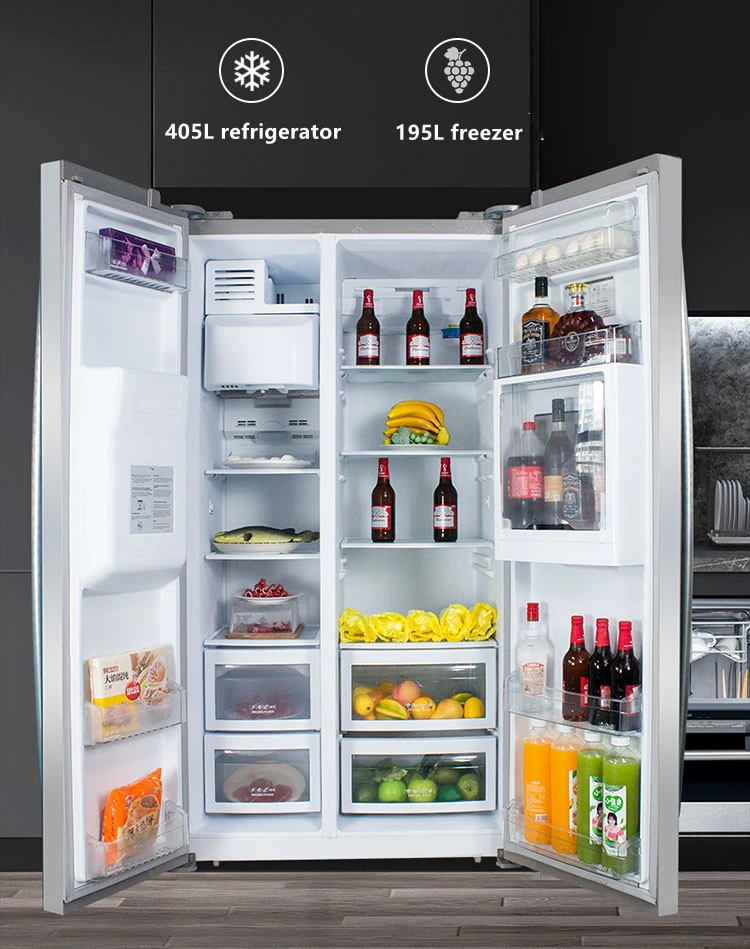 Yunlei-Household High-End Air-Cooled Frost-Free Frequency Conversion High-End French Side-by-Side Refrigerator