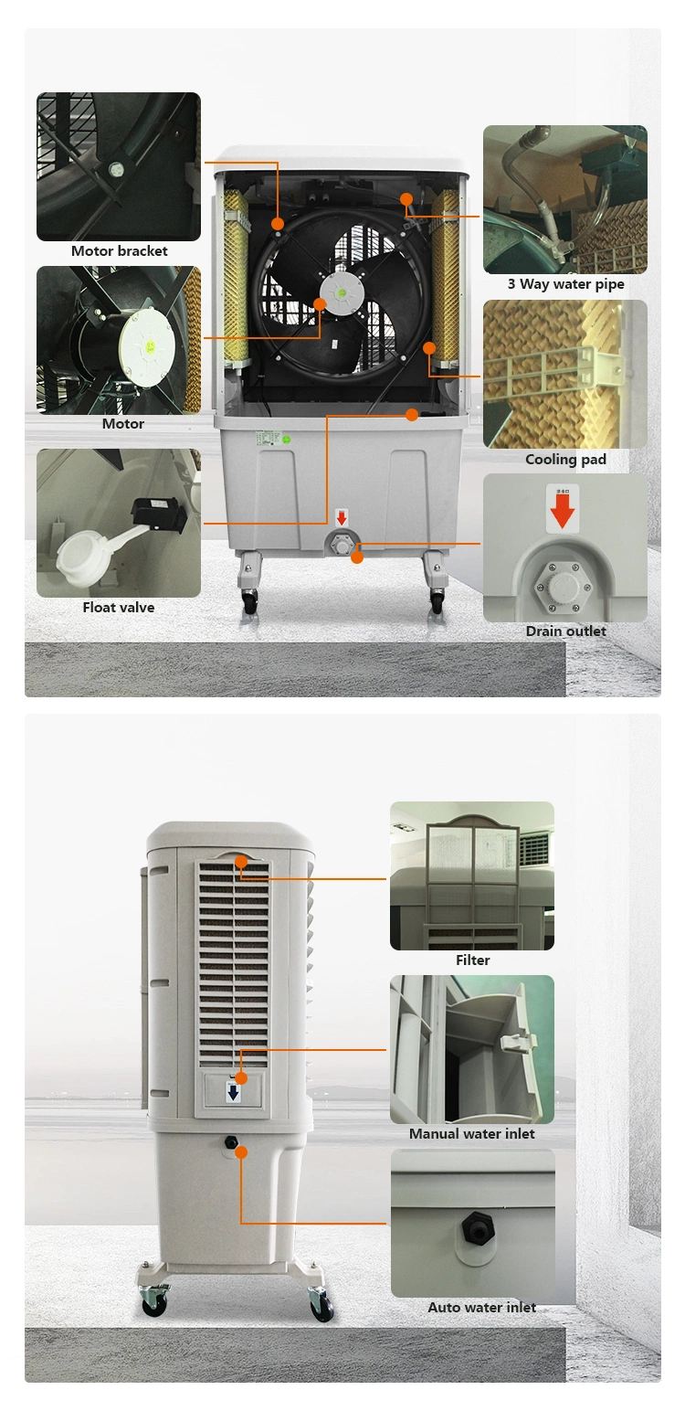 12000CMH Airflow Energy-Saving Air Cooler with Big Water Tank 90L