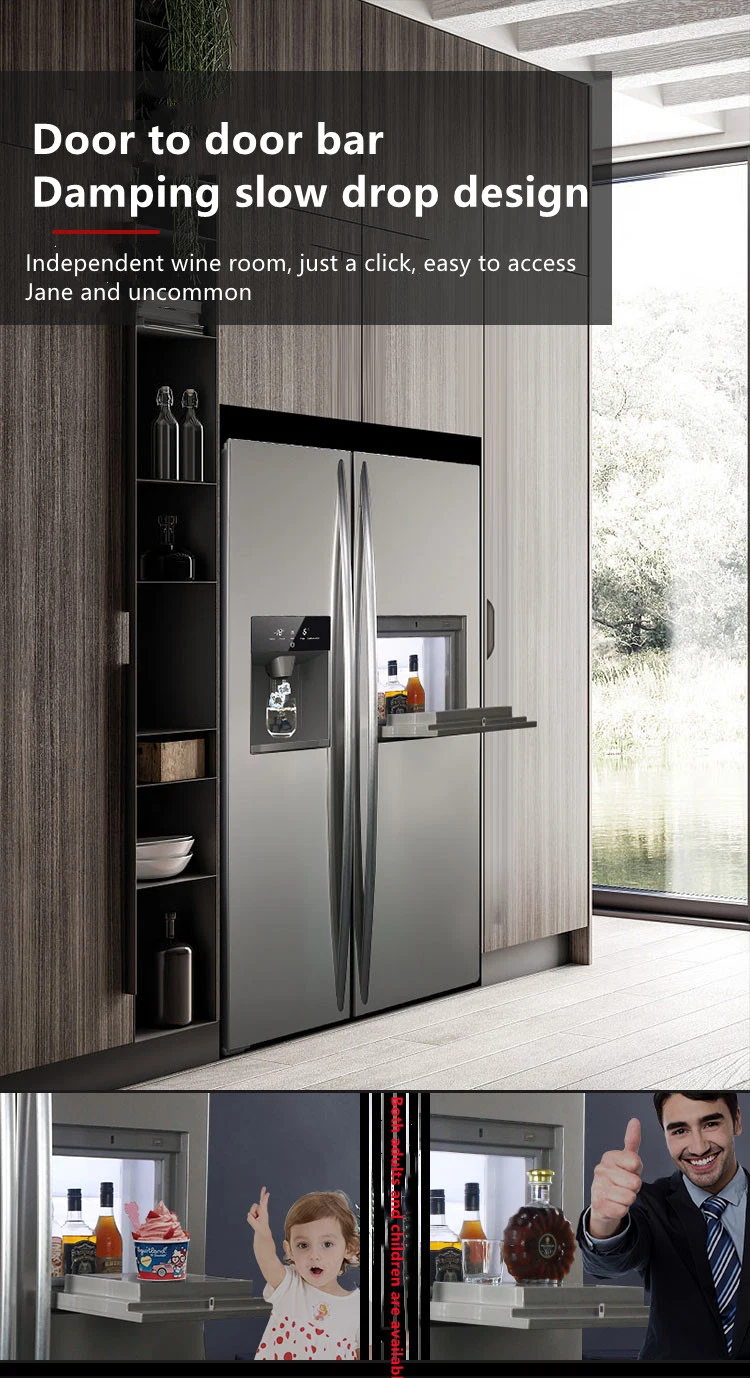 Yunlei-Household High-End Air-Cooled Frost-Free Frequency Conversion High-End French Side-by-Side Refrigerator