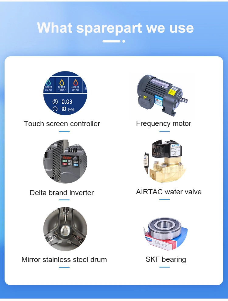 Full Automatic Single Layer Tumble Dryer Coin Operated Laundry Machine for Self Service Laundromat