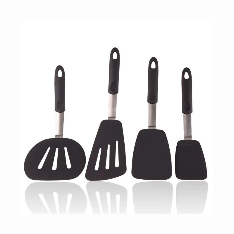 4 Piece Professional Silicone Turner Spatula Premium Flexible Silicone Spatula Set Silicone Cooking Utensil Set Kitchen Spatulas Bl12261