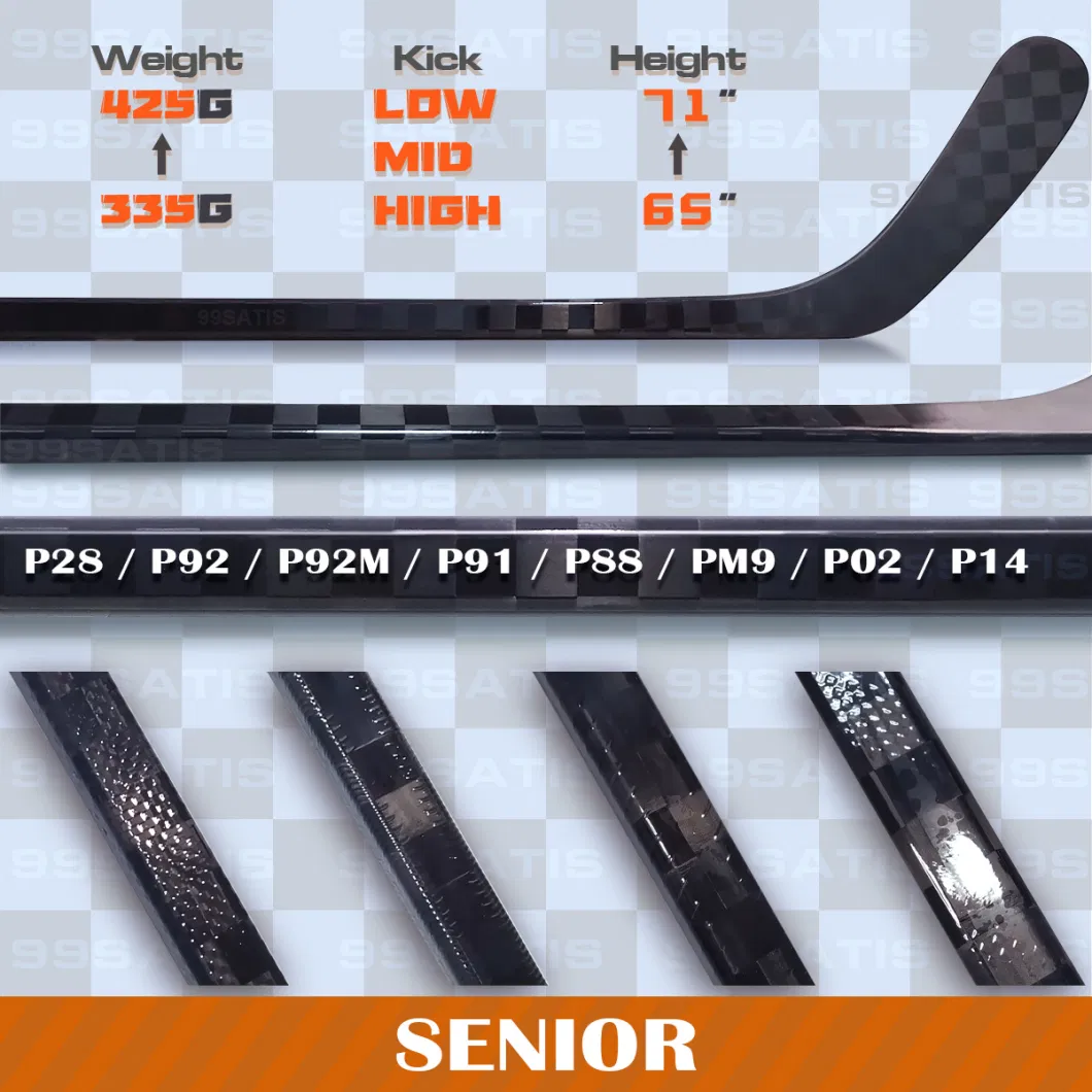 Custom Black Ice Hockey Stick or Wrapped with Graphics Based on Vapor/Nexuss/Supreme Shapes