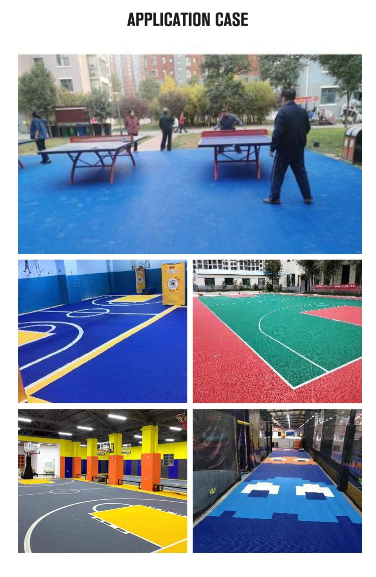 Eco-Friendly UV-Resitant Interlocking PP Floor Tile for Hockey Court