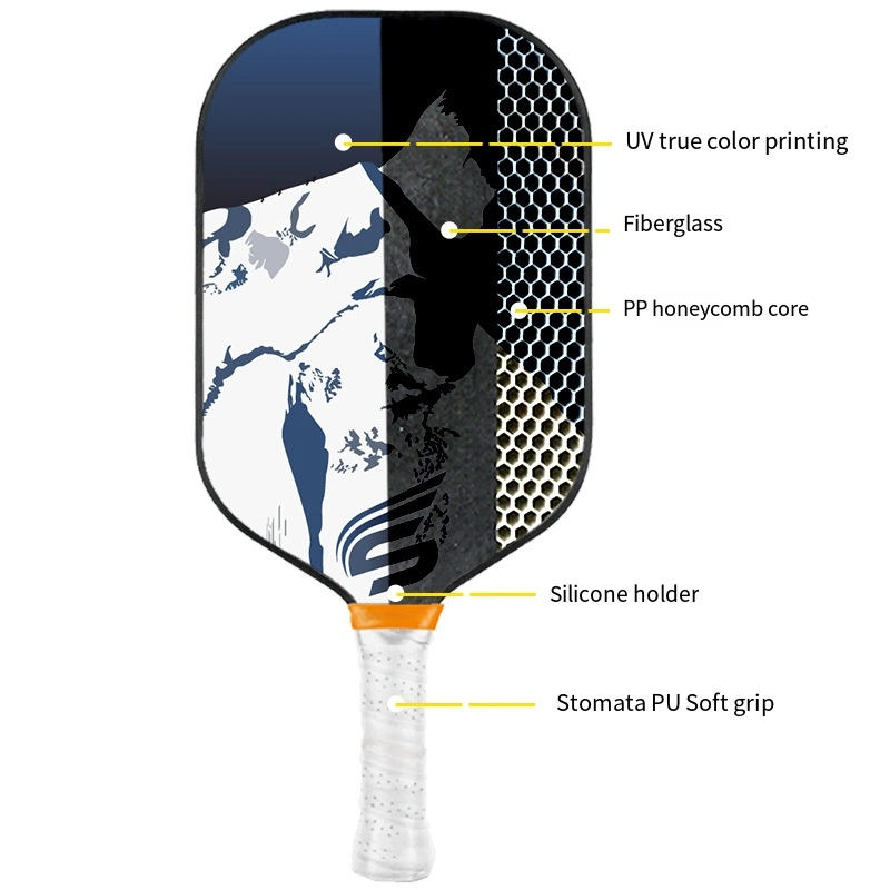 Usapa Approved High Quality Pickleball Paddle Wholesale Custom Carbon Fiber Fiberglass Pickleball Paddle