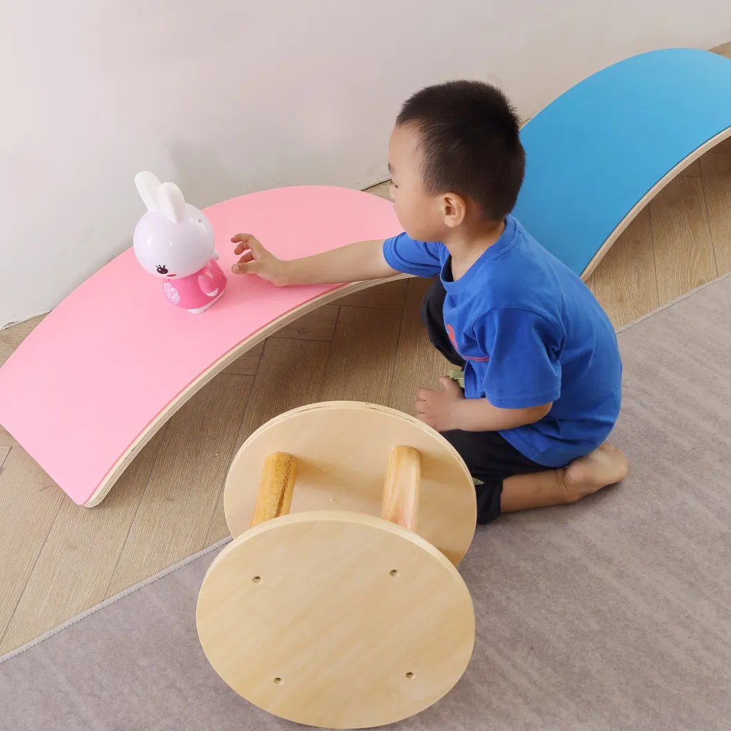 Factory Hot Selling Wooden Stool Shape Balance Board for Children