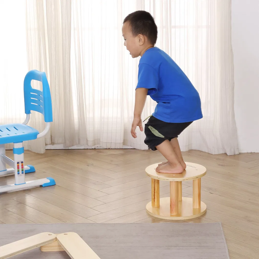 Factory Hot Selling Wooden Stool Shape Balance Board for Children