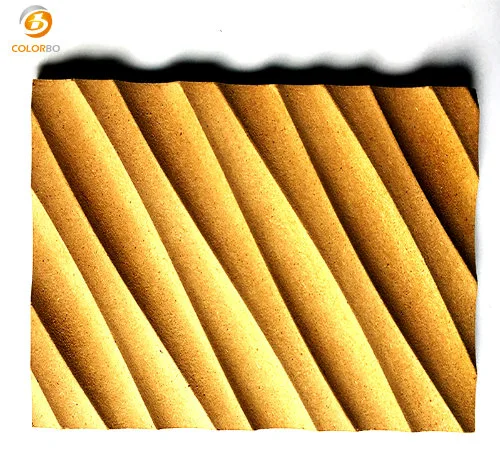 Grade a Fireproof Material MDF Eco-Friendly Painting Surface Waved Wall Covering Plate Effective Interior Soundproof Decorative Acoustic Wall Panel Board