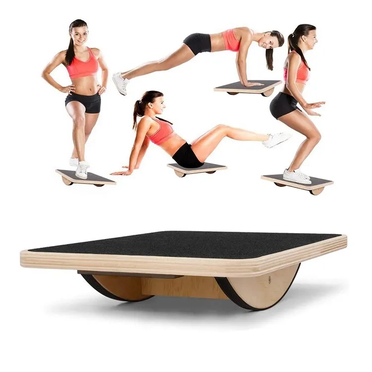 Hot Selling Solid Wooden Curvy Rocker Balance Board