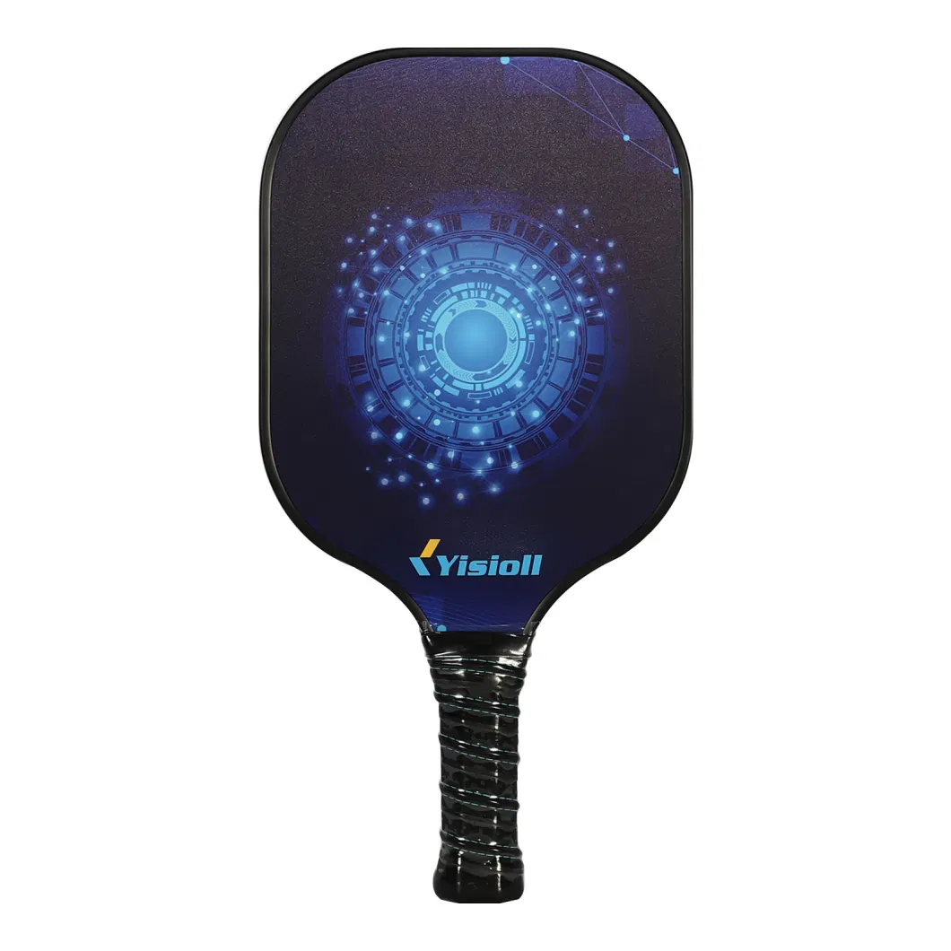 OEM High-End Carbon Fiber Weave T700 3K 12K 18K Thermoforming Unibody Encased Elongated Pickleball Paddle