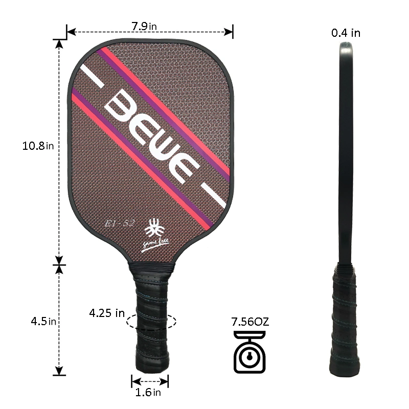 Top Quality Titanium Wire Carbon Graphite Pickleball Paddle with Nomex Honeycomb