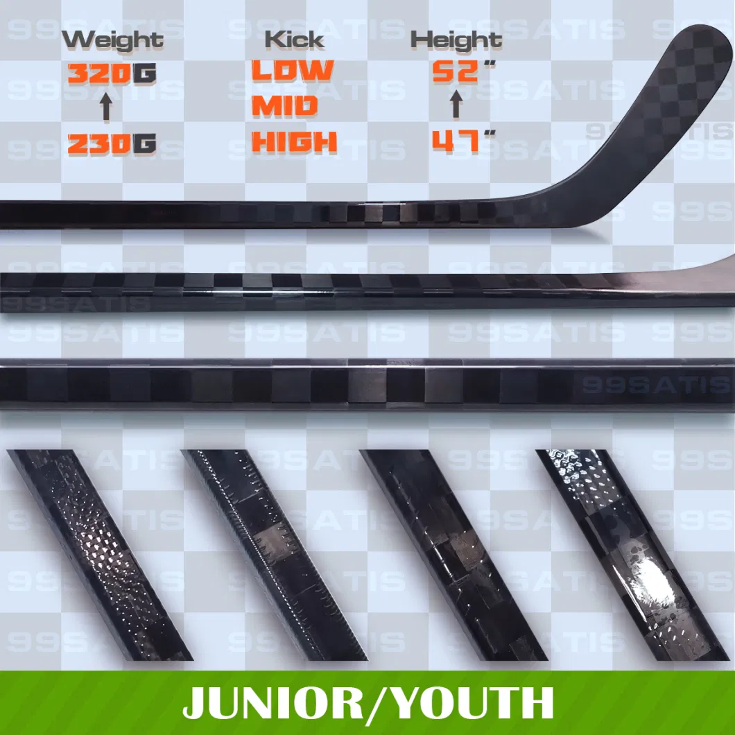 Custom Black Ice Hockey Stick or Wrapped with Graphics Based on Vapor/Nexuss/Supreme Shapes