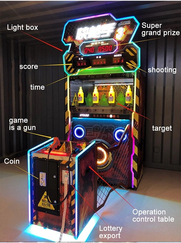 Amusement Arcade 4 Fast Shooter Swarm Infrared Shooting Gun Game Machine