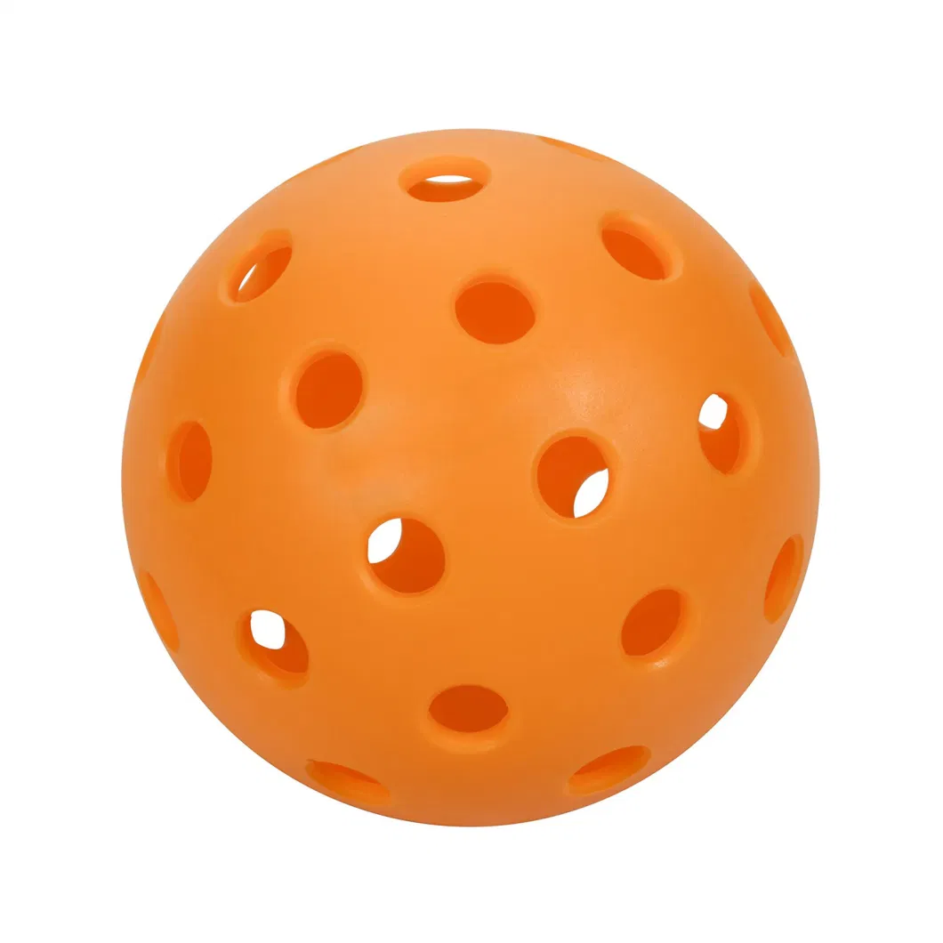 Outdoor 40 Holes Pickle Balls High Visibility, Suitalbe for All Surfaces, Red Color