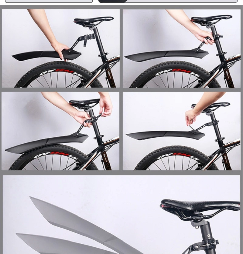 Bicycle Mudguard MTB 24 - 29 Inch Mud Wings Front/Rear Wheel Fenders Bicycle, Mud Wing Wheel Fender Handy Mount Extra Length Width Deep Groove Esg14447