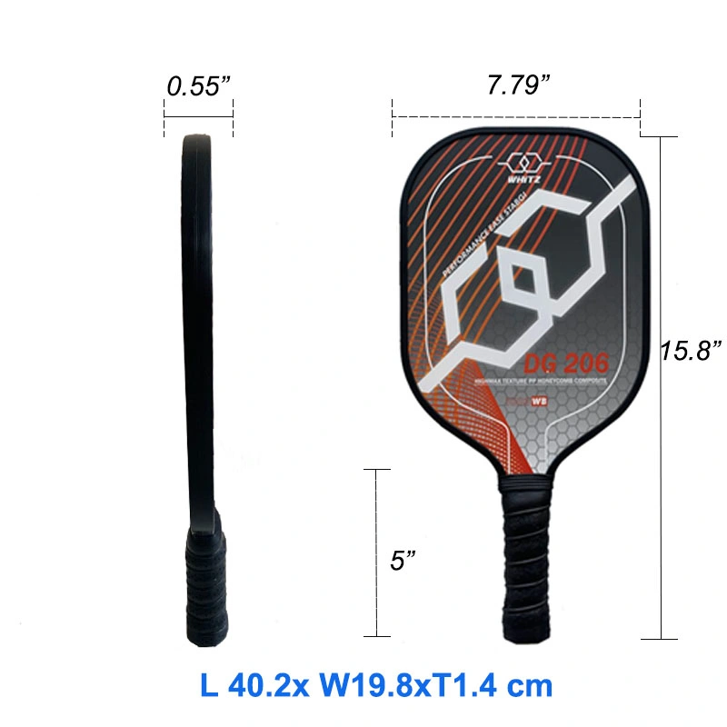 Pickleball Paddle Feature a Graphite Face and Polymer Honeycomb Core Pickleball Racket