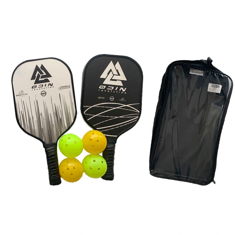 Pickleball Paddles Set with Graphite Face 4 Pickleball Balls 1 Carry Bag