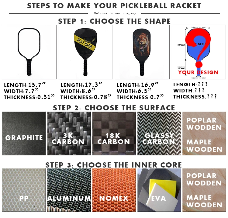 High Quality Usapa Approved Carbon Pickleball Paddle for Professional Using