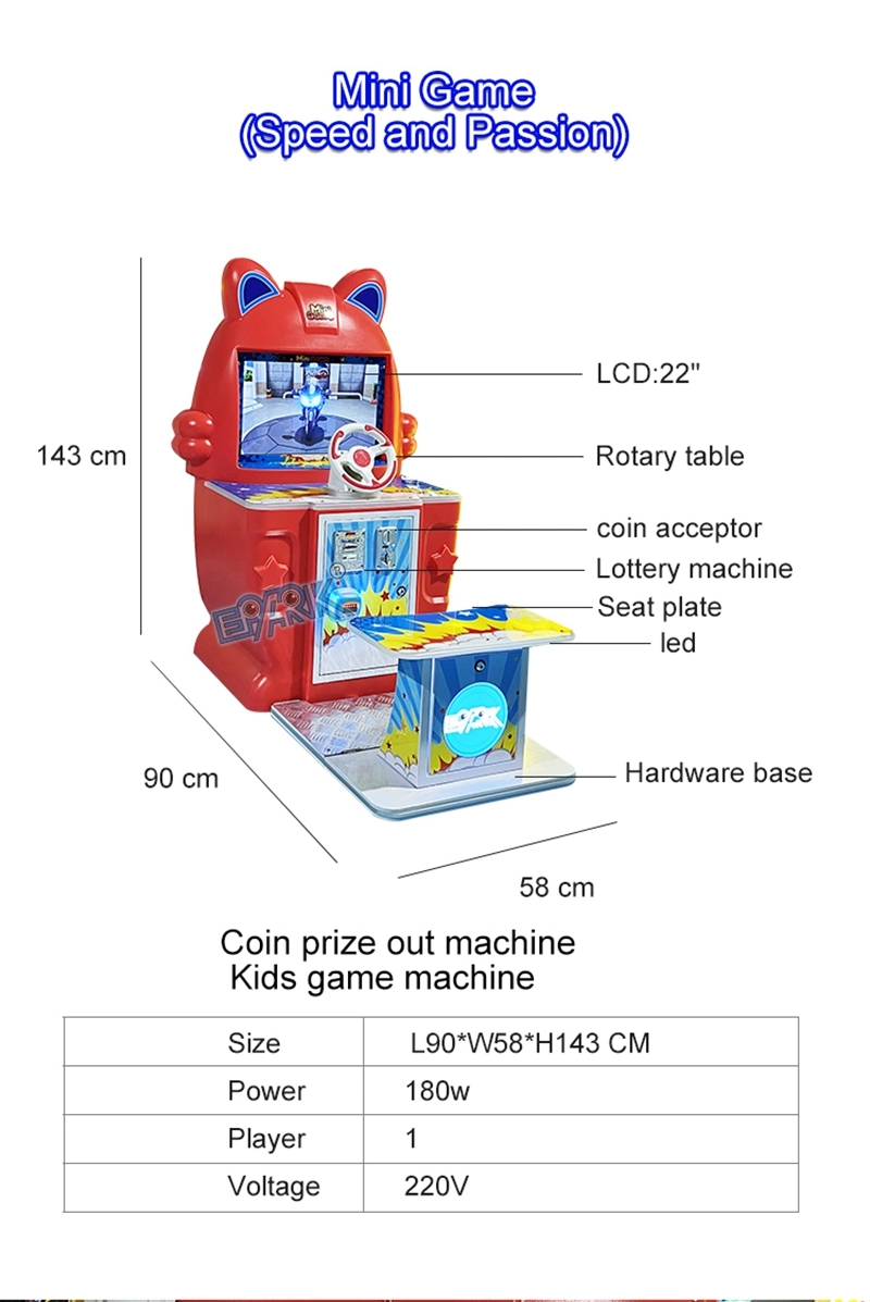 Cheapest Kids Game Machine Easy Coin Operated Game Machine Driving Game Machine