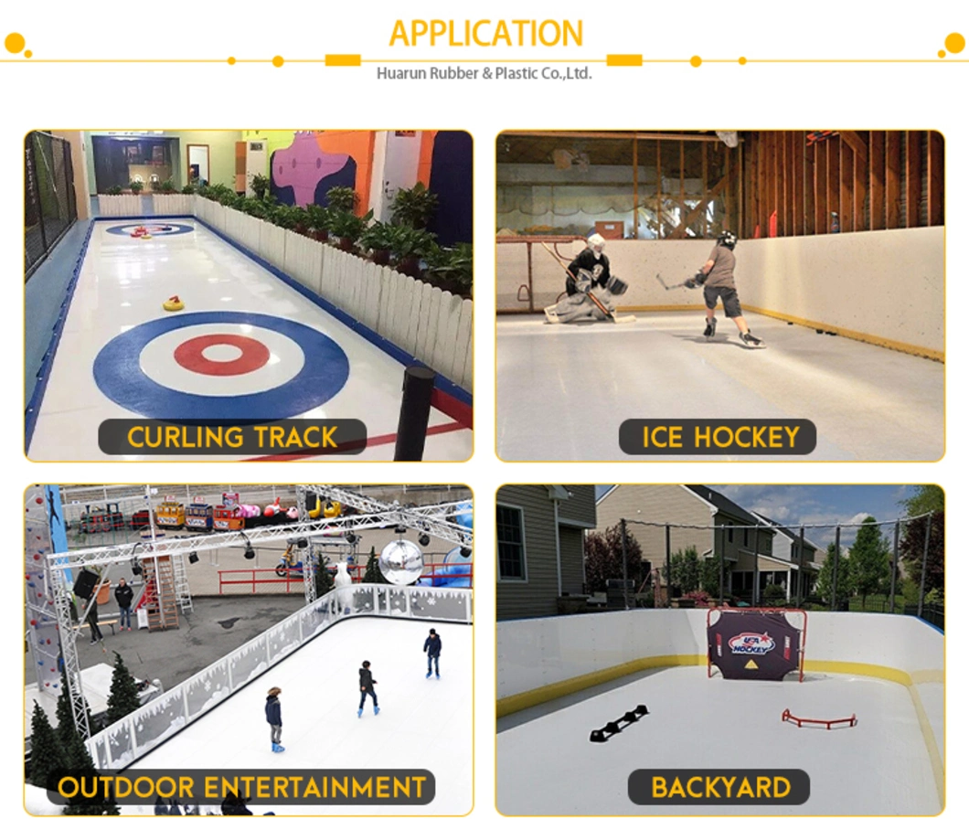 Indoor Outdoor Backyard UHMWPE Artificial Synthetic Ice Skating Hockey Rink Tiles