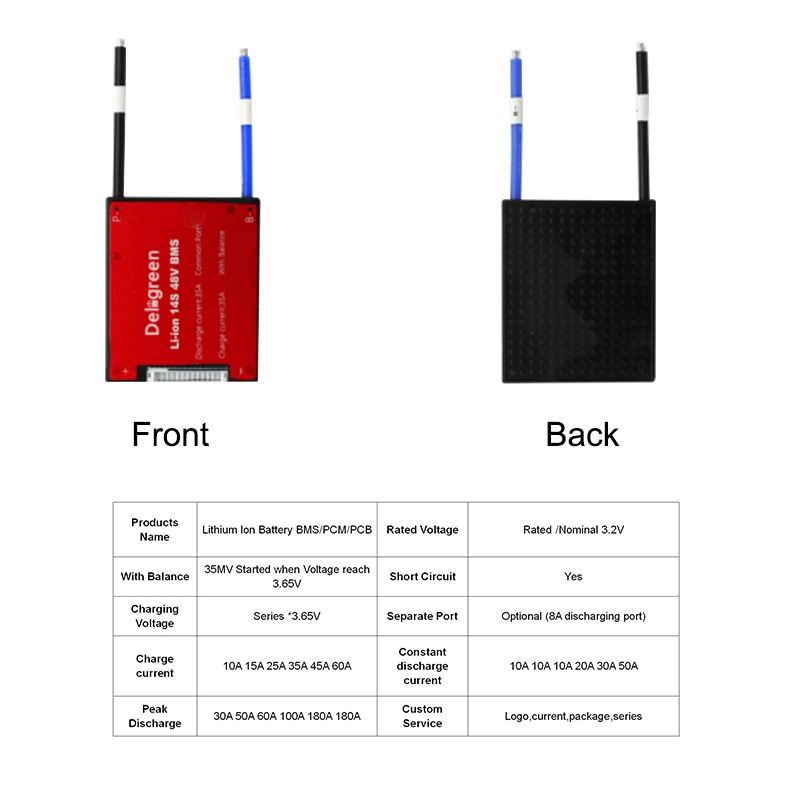 BMS 10s 15A 25A 35A 45A 60A Protection Circuit Board for 3.7V 36V Lithium Battery Pack Waterproof with Balance