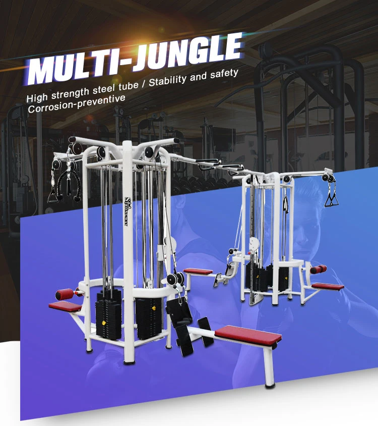 Commercial Gym Fitness Equipment Eight Station Multi Jungle Training Machine