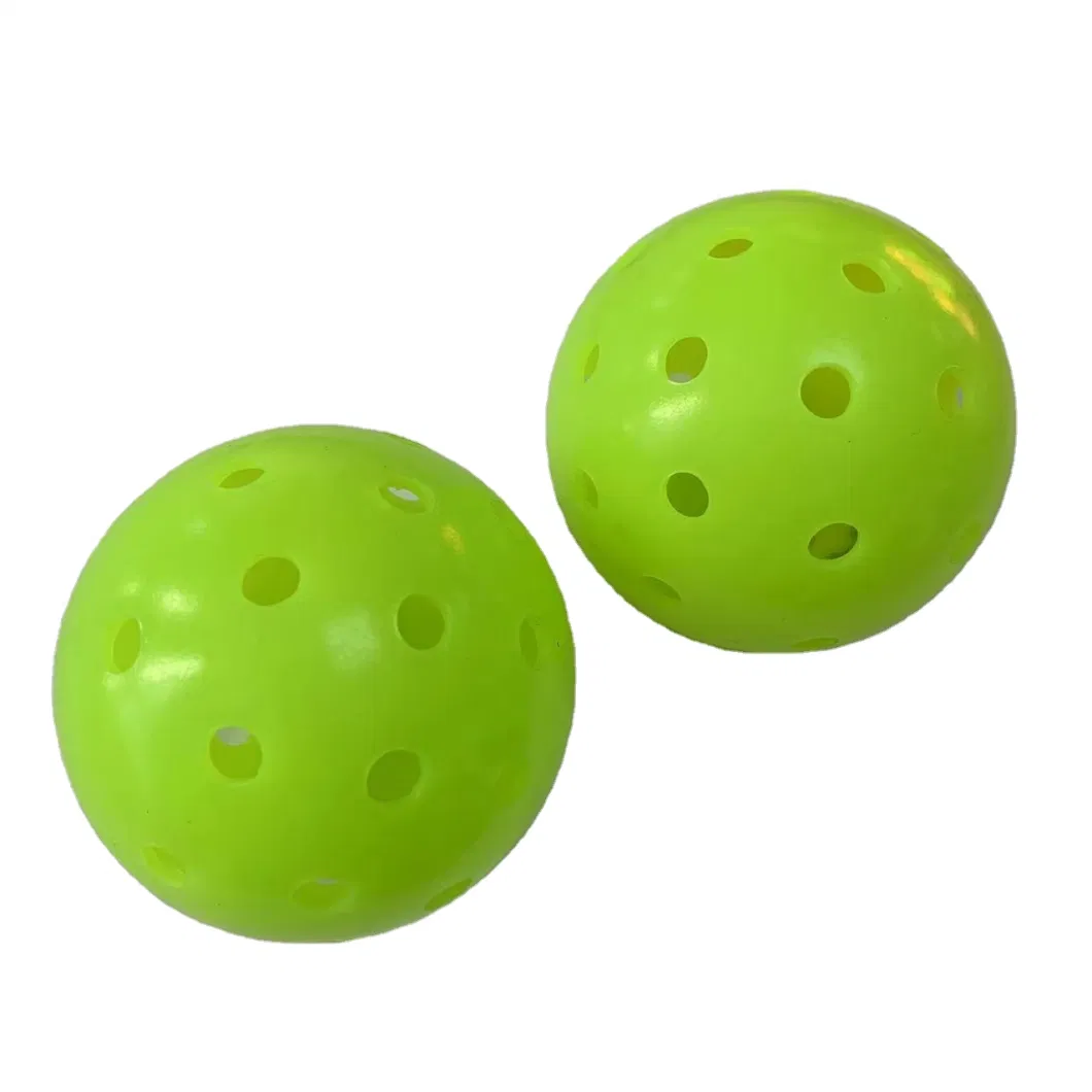 Outdoor or Indoor 40 Holes Pickleball Ball Luminous Green Durable Hard Bounce