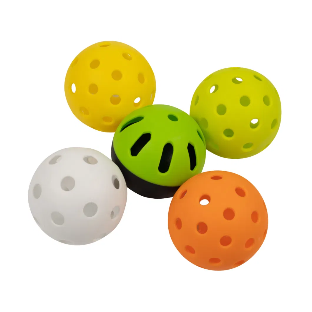 High Visibility Pickleball Balls with 26 Holes and 40 Holes for Wholesale Outdoor Use