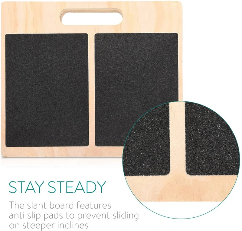 Wooden Slant Board, Adjustable Incline Board for Portability