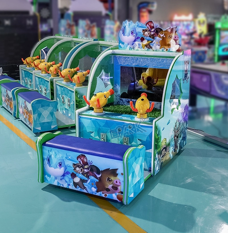 Indoor Coin Operated Arcade Children&prime;s Frozen Sharpshooter Water Shooting Machine with Seat