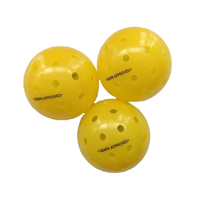 Uniker Sport Usapa Approved 40 Holes Outdoor Pickleball Ball Yellow