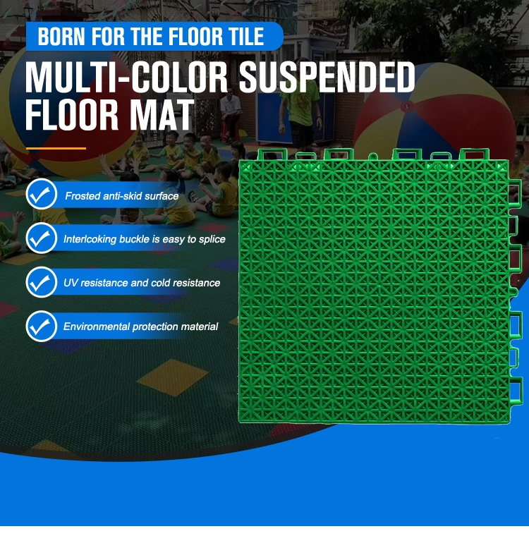 Eco-Friendly UV-Resitant Interlocking PP Floor Tile for Hockey Court