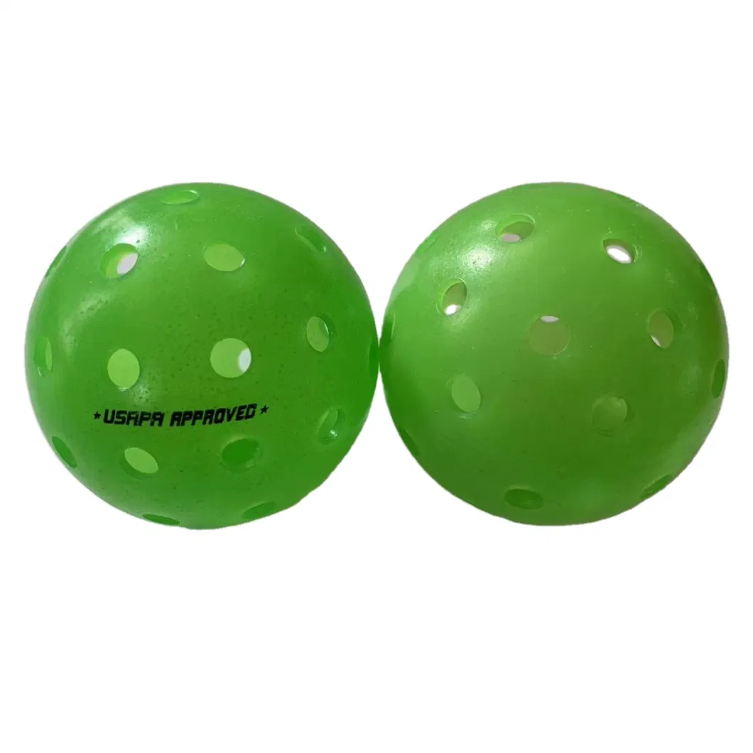 40 Holes Outdoor Pickleballs USA Pickleball Approved Ball Green