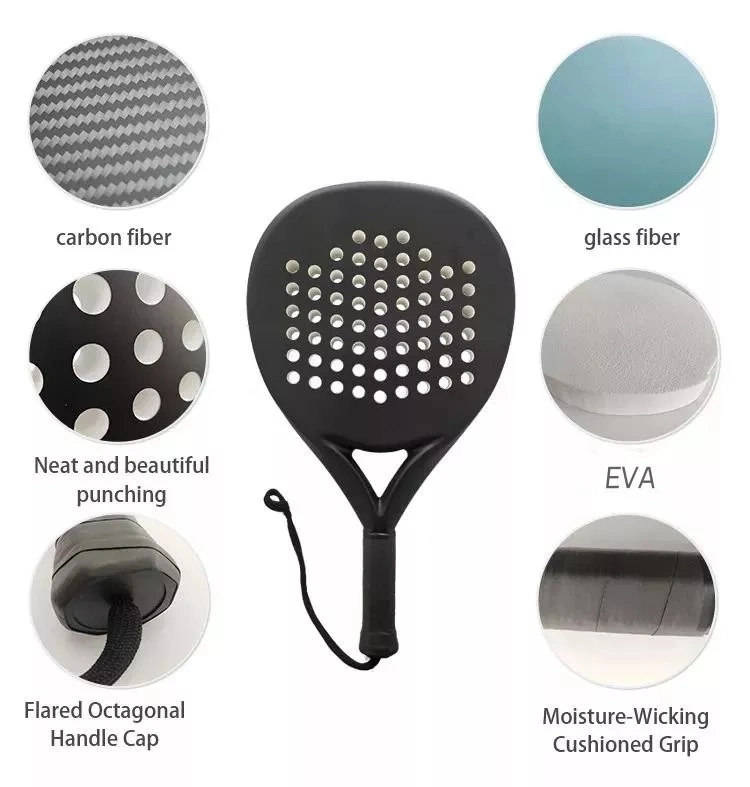 Direct Factory Customized PP Carbon Fiber Padel Racket Fast Delivery Paddle Rackets