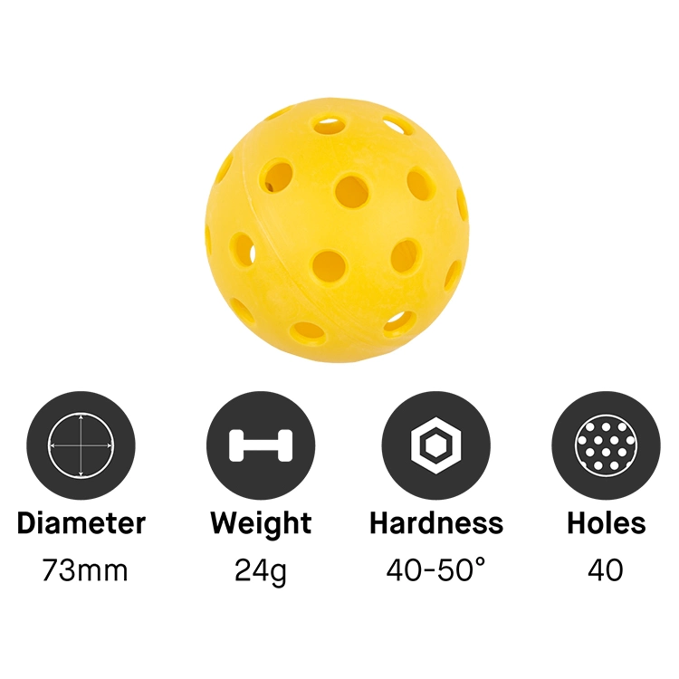 Custom 6PCS/Box 26-Holes 40-Holes Usapa Seamless Dura Fast Indoor Outdoor Pickleball Balls