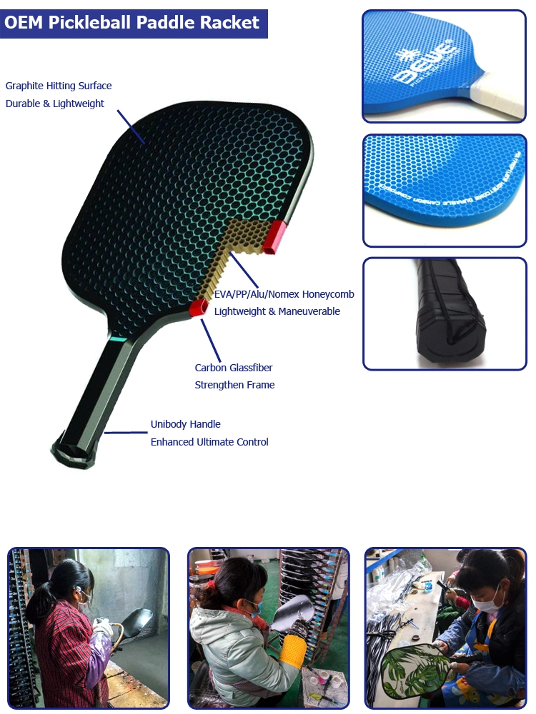 Fiberglass Nomex Honeycomb Pickleball Paddle Racket Set