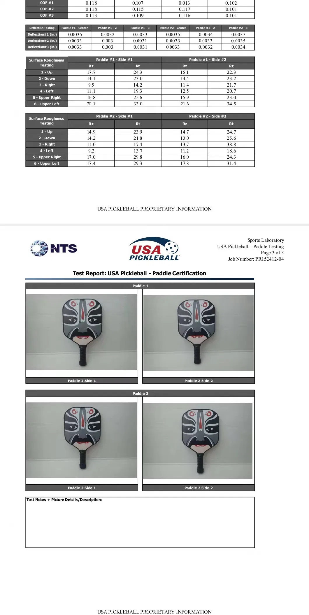 Usapa Approved Customized Carbon Triangular Pickleball Racket Paddles