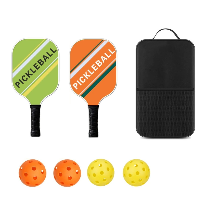 Outdoor Fiberglass Pickleball Paddle Pickle Ball Set, Pickleball Gift, Green Color