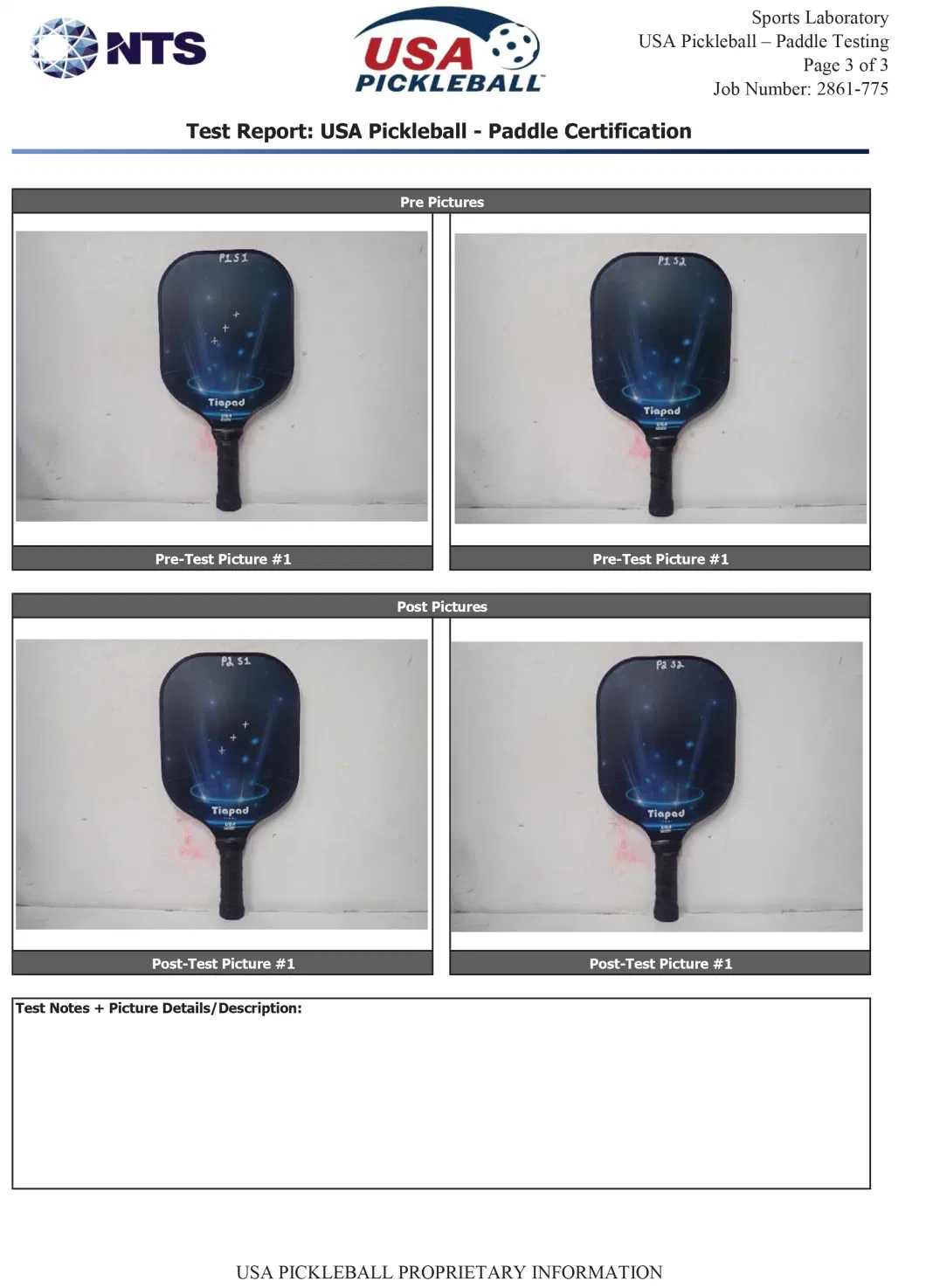 Usapa Approval New Material Pickleball Rackets Paddle