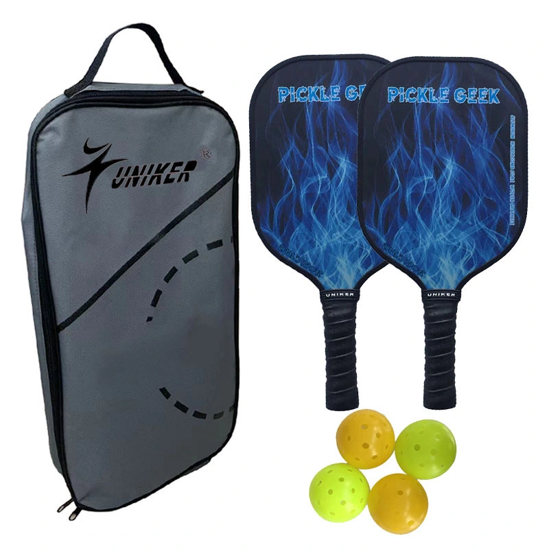 Pickleball Paddle Bundle 2 Pickleball Rackets 4 Pickleballs Balls Portable Bag